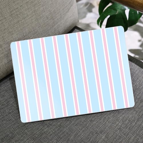 MEEgoodo Case for M5/M4/M3/M2 MacBook Air 13 inch Case 2026 2025 2024 2022, Fit Model A3449/A3240/A3113/A2681, Laptop Hard Shell Compatible with MacBook Air 13.6-inch, Pink and Blue Stripes - color: Pink And Blue Stripes