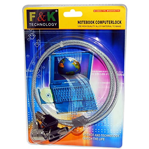 Laptop Notebook Anti-Theft Security Cable Chain Lock with Keys