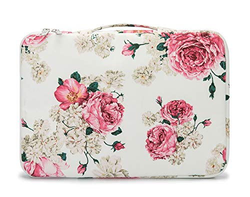 Kinmac 360° Heavy Duty Protective Laptop Sleeve Case Bag Cover with Handle for MacBook Air 13 inch,iPad Pro 13 inch and 13.3 inch HP,Dell,Lenovo,Asus,Acer Laptop (Peony) - color: Peony, size: 12 inch-13.3 inch