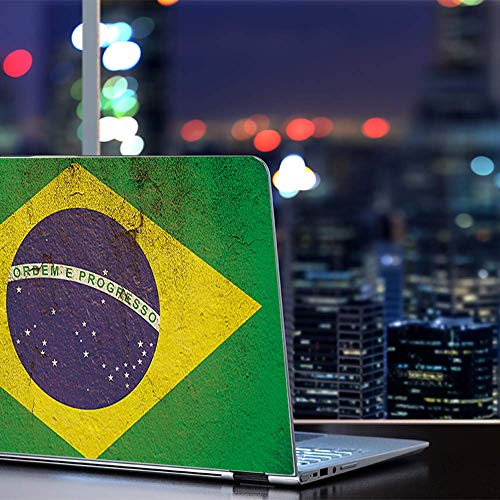 Flags | Custom Fit Made to Order Laptop Notebook Skin Vinyl Sticker Cover Decal Fits 13.3" 14" 15.6" 16" HP Lenovo Apple Mac Dell Compaq Acer Flag Brazil Grunge Distressed Country - color: Style 11