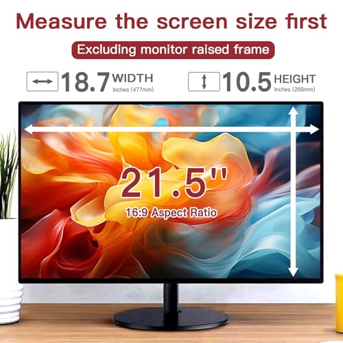 2 Pack 21.5 Inch Privacy Screen for Computer Monitor, Eye Protection Anti Glare Computer Screen Cover, Removable Anti-Scratch Computer Screen Privacy Shield for 21.5'' 16:9 Aspect Ratio Monitors - size: 2 PACK 21.5 Inch Privacy Screen (16:9)