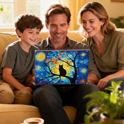 Universal Laptop Skin Sticker Decal for 11.6”12" 13" 13.3" 14" 15" 15.4" 15.6" Reusable Waterproof Scratch-Scratch Resistant Protective Vinyl Laptop Notebook Skin Stickers - Cat in The Tree - color: Cat in the Tree