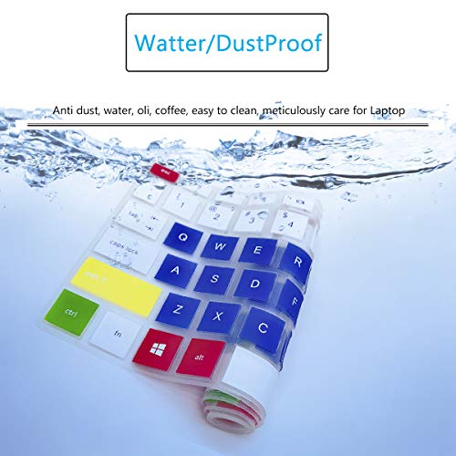 Keyboard Cover for 15.6 17.3 HP Laptop 15-dq 15-bs/ba/dw/dy 17-bs/ca 15-dq1071cl 15-bs212wm 15-bs085nr 15-bs244wm 15-bs115dx 15-f223wm 17-bs010 17-bs019 17-bs020 17-bs049, HP 15.6" 250 255 G7 G8 G9 - color: CandyBlue