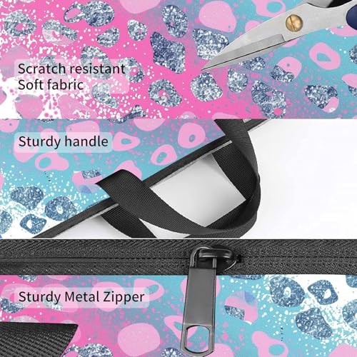 Laptop Bag,14 15 15.6 inch Laptop Case Sleeve,Computer Sleeve with Handle for Women Men,Carrying Case for MacBook,Dell,Lenovo,Notebook Computer,Pink Blue Glitter - color: Pink Blue Glitter