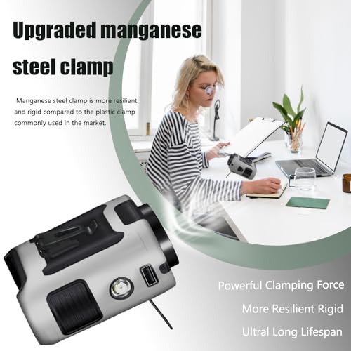 CAZOKASI 2024 Upgrade 10000mAh Waist Clip Fan Wearable Fan Portable Personal Body Fan Powerful Upto 40H Cooling and Heatstroke Prevention Fan (10000mAh / Grey) - size: 10000mAh / Grey and Orange