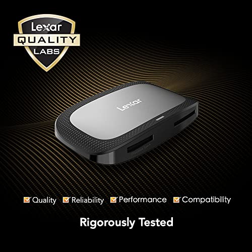 Lexar CFexpress Type A/SD Card Reader, Up to 10Gbps, USB 3.2 Gen 2 | Designed for CFexpress Type A & SD Cards, Dual-slot Simultaneous Offload, Compact, Includes USB-C/A Cable, LRW530U-RNBNG - style: CFexpress Type A / SD USB 3.2
