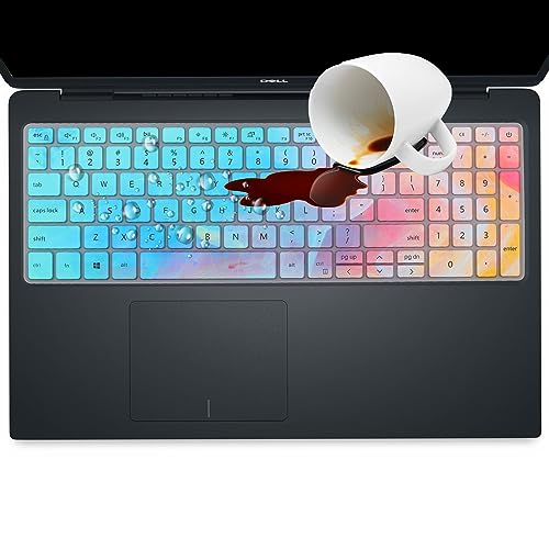 MUBUY Keyboard Cover for Dell Inspiron 15 15.6" 17.3" 3501 3505 5501 5502 5505 5508 5584 5590 5593 5598 7590 7591 7501 7506 7706 7790, Inspiron 3000 5000 7000 Keyboard Cover -Colorful - color: Colorful