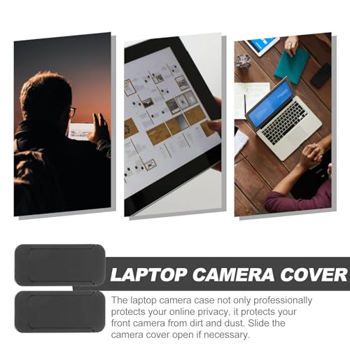 ARTIBETTER Laptop Camera Cover Slide 2 Pack Privacy Webcam Cover with Strong Adhesive for Pc Notebook Ultra-Thin 1.38X0.59In Privacy Slider