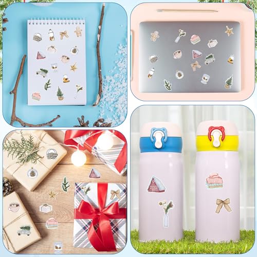CNhoqc Cozy Winter Stickers Rolls - 1000 Pcs Winter Holiday Cozy Vibe Roll Waterproof Vinyl Reusable Laptop Stickers Coloring Book Scrapbook Water Bottle Page Activity Pad Party Favors Kids Skateboard - style: Christmas Winter Cozy Vibe