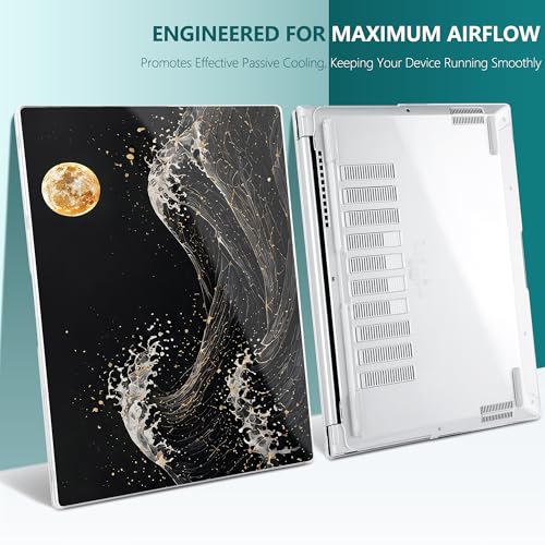 Batianda Case for ASUS Zenbook 14 OLED 2024 2025, Midnight Great Wave | Model UX3405×× / UM3406××, Slim Plastic Hard Shell, Artistic Designs, Ultra-Thin Lightweight Laptop Case - color: Midnight Great Wave