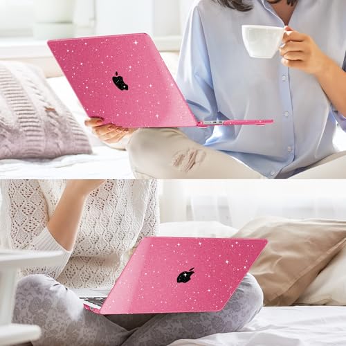 Case for MacBook Air 15 Inch 2026-2023 Release M5 A3448 M4 A3241 M3 A3114 M2 A2941, Hard Shell with Screen Protector & Keyboard Cover, Compatible with Touch ID, Peach - color: Peach