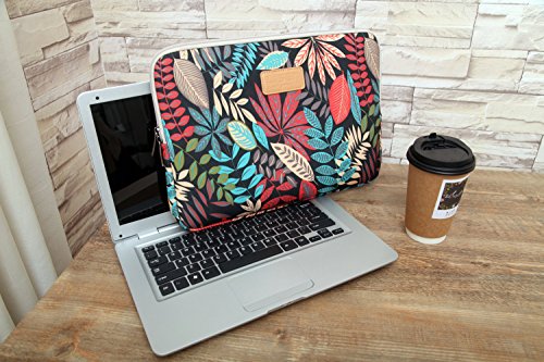 BSLVWG 10 Inch Laptop Sleeve Multi-Color & Size Choices Case/Water-Resistant Neoprene Notebook Computer Pocket Tablet Briefcase Carrying Bag/Pouch Skin Cover - color: Red Leaves, size: 10 inch