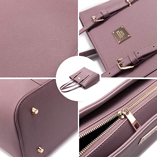 Laptop Tote Bag for Women Cute Computer Bag Large Laptop Purse - color: Purple