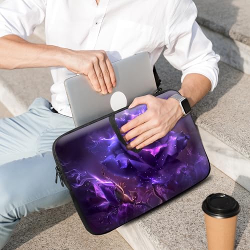 14 15 15.4 15.6 inch Laptop Handle Bag Computer Bag, Pouch Holder Notebook Sleeve Cover Soft Case Compatible for Dell,Lenovo,Toshiba HP, Asus Notebook-Purple Rose - color: Purple Rose