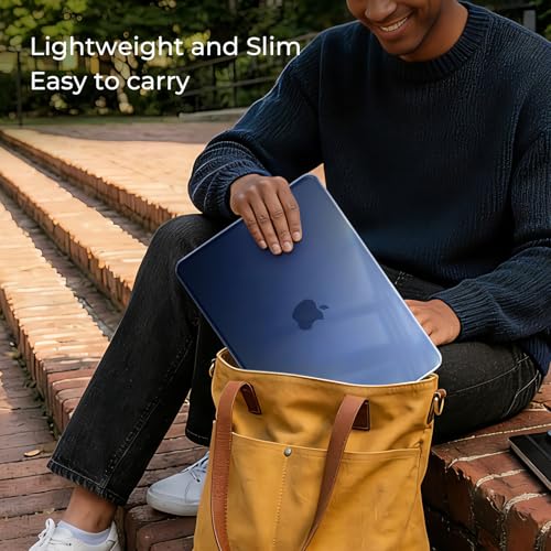 EooCoo Case for MacBook Neo 13 inch 2026, Scratch Resistant, Crystal Indigo | Lightweight, Sturdy, Easy Snap-On, Against Scratches & Everyday Bumps, Model A3404 with A18 Pro Chip - color: Crystal Indigo, size: Neo 13-inch