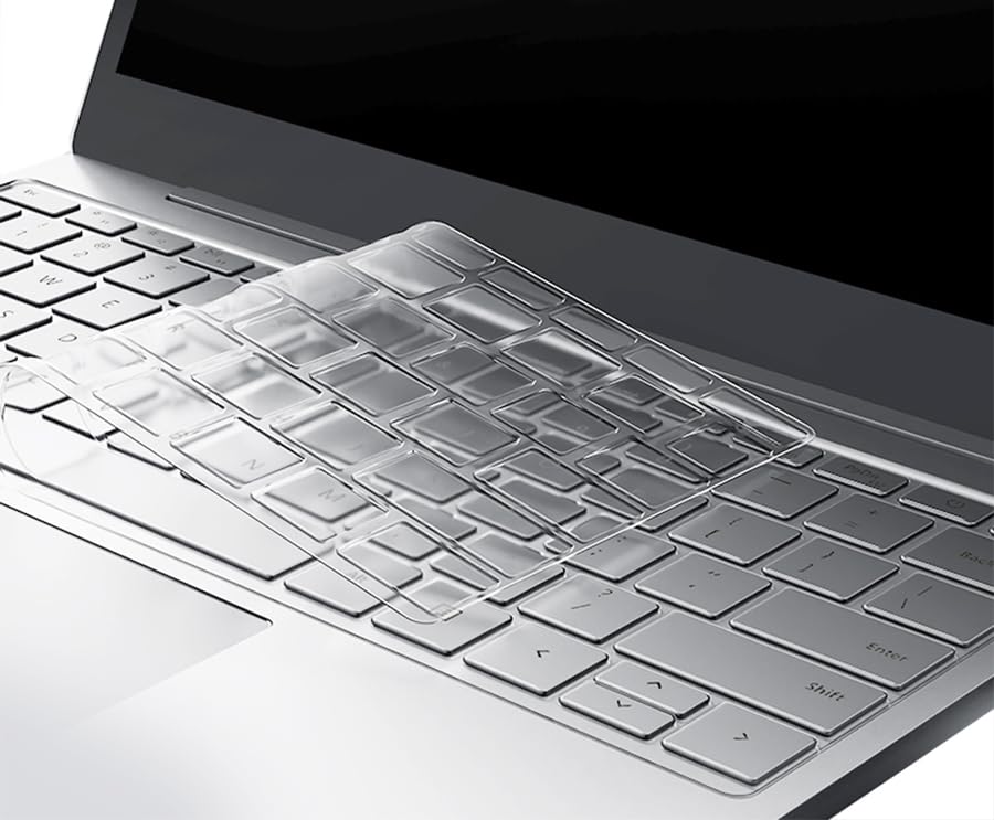 Ultra Thin Keyboard Skin Cover Compatible for 2024 Microsoft Surface Laptop (7th Edition, Windows 11 Copilot+ PC) 13.8"/15" Touchscreen Display, US Keyboard Layout (TPU) (Clear) - size: Compatible for 2024 Surface Laptop 7