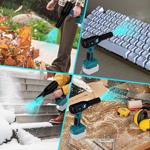 Jet Dry Mini Blower for Makita 18V Battery | 500W Compressed Air Duster | 400g Wind Speed | 3 Adjustable Speeds | Electric Cordless Air Blower for PC Keyboard Electronics Cleaning - size: 500W for Maki*ta 18V