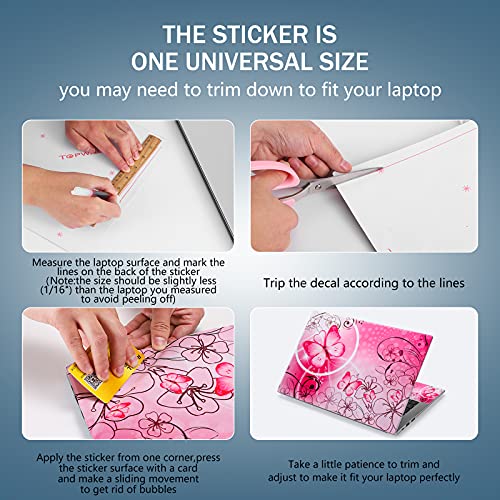 Pink Butterfly11.6 13 13.3 14 15 15.6 inches Netbook Laptop Skin Sticker Reusable Protector Cover Decal FY-NEK-009 - color: FY-NEK-009