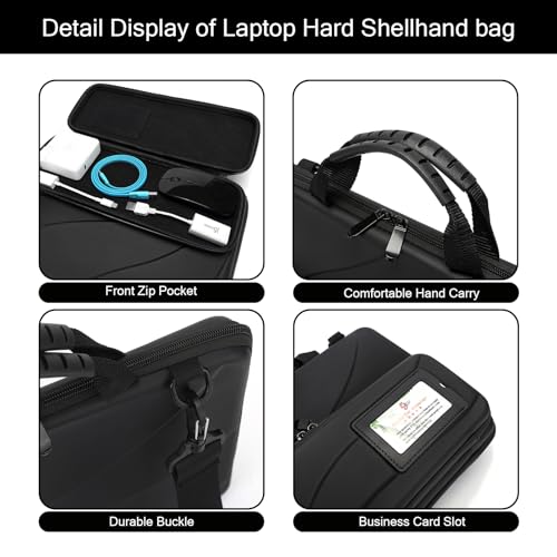 Laptop Case Hard Shell Bag,14.2-15.6 Inch, Laptop Sleeve Compatible with MacBook Air/Pro 13/Pro 14,HP Dell Acer, Laptop Travel Case,Computer Bag Carrier Protective with Shoulder Strap & Webcam Cover - size: 14.2-15.6 inch