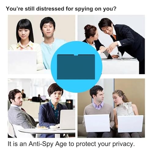 Anti-Glare Laptop Privacy Filter 14 Inch – 16:9 Removable Screen Protector with Blue Light Blocking for Dell Lenovo