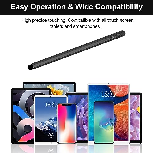 Stylus Pens with Pen Slot for Touch Screens, High Precision Capacitive Universal Stylus for iPad iPhone Tablets Samsung Galaxy All Touch Screen Devices (Black-Long) - color: Black-Long