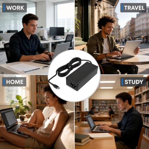 Universal PD 65W USB C Laptop Charger for HP - Pavilion Envy Spectre, Type C Power Adapter for Dell Lenovo Acer ASUS Suited to I nspiron ThinkPad VivoBook Aspire Latitude IdeaPad Chromebook Phone