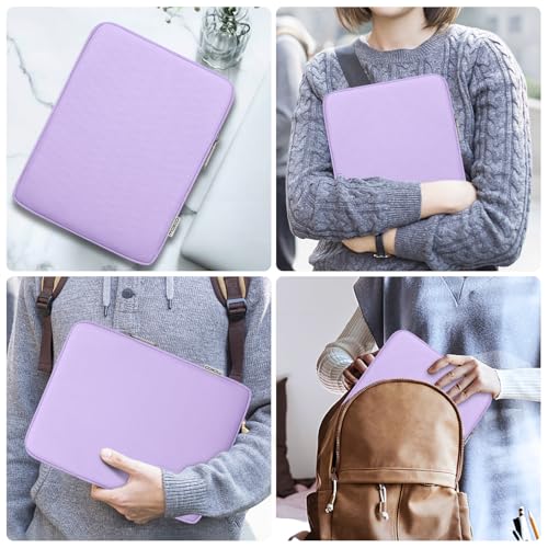MoKo 9-11 Inch Tablet Sleeve Bag Carrying Case Fits New 11inch iPad Air M4, iPad A16 2025, iPad Pro 11 M4, Air 5/4/3, iPad 10/9/8th Gen, Tab S8/S9 11", Tablet Carrying Case, Lilac - color: Lilac, size: 9-11 inch