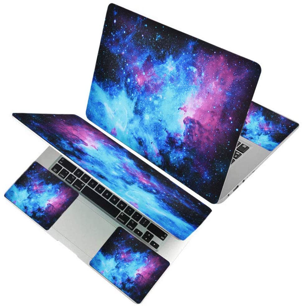 Laptop Skin Sticker,13.3 14 15 15.4 15.6 inch Laptop Skins,Universal Vinyl Decal,Dustproof Scratch Resistant Reusable Cover Protector with Free 2 Wrist Pads (Pink Letter) - color: Pink Letter
