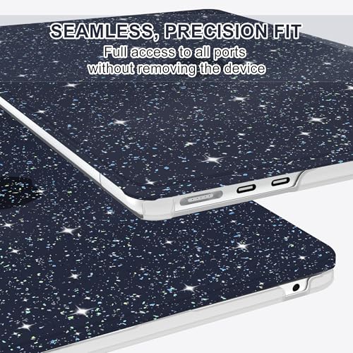 B BELK Compatible with MacBook Air 13 inch Case M5 2026-2022 M4 M3 M2 A3449 A3240 A3113 A2681, Plastic Hard Shell+ Keyboard Cover + Screen Protector for MacBook Air 13.6 inch Case, Shiny Midnight - color: Shiny Midnight