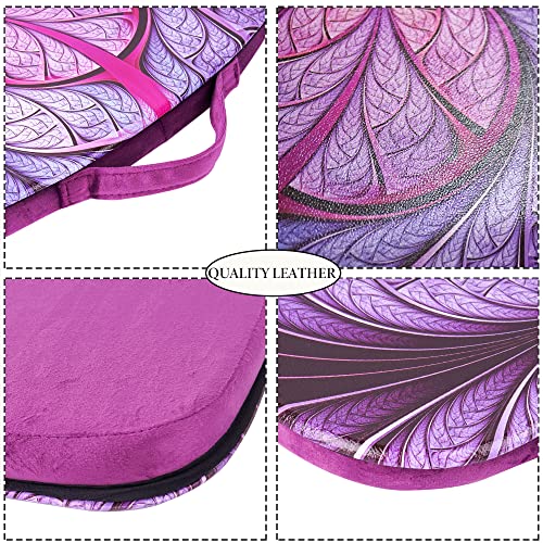 Lap Laptop Desk - Portable Lap Desk with Pillow Cushion, Fits up to 15.6 inch Laptop for Home Office Students Use as Computer Laptop Stand, Book Tablet(1-Purple Flower) - color: 1-purple Flower
