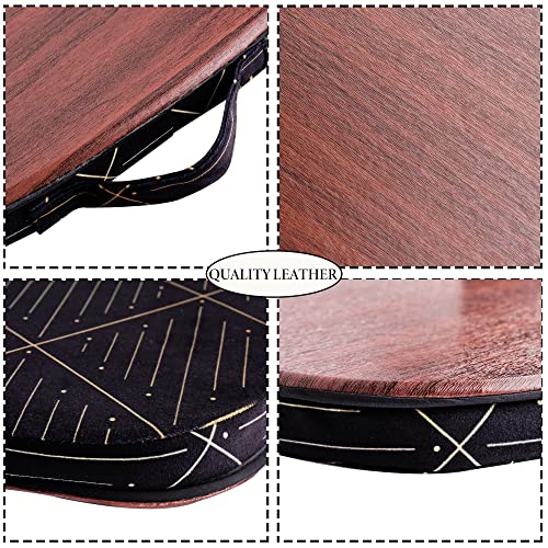 Lap Laptop Desk - Portable Lap Desk with Pillow Cushion, Fits up to 15.6 inch Laptop for Home Office Students Use as Computer Laptop Stand, Book Tablet(1-Dark Brown) - color: 1-dark Brown