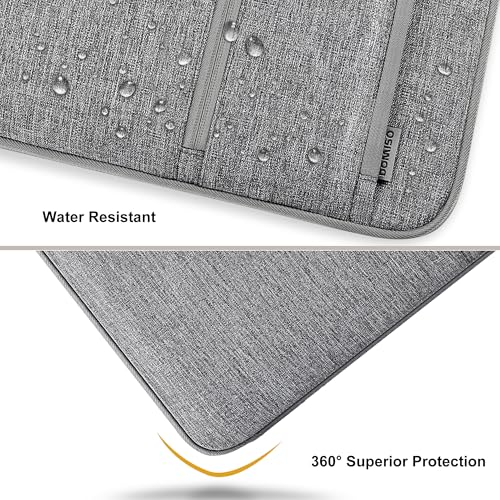 DOMISO 15.6 Inch Laptop Sleeve Case with Handle, Waterproof Shockproof Carrying Cover for 15" MacBook Air M3/M4, MacBook Pro 15/16, Dell XPS 15, HP Spectre, ASUS ZenBook, Grey - color: Grey, size: 15 - 15.6 inch