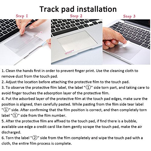 Se7enline for MacBook Air 11 inch Trackpad Protector 2010-2016 A1465/A1370 | 2 Pack Clear Touchpad Cover Skin Laptop Protective Accessories Anti-Fingerprint Anti-Scratch Dust-proof Waterproof Smooth - size: 11'' Macbook Air