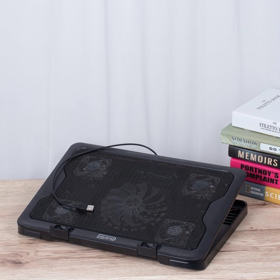 Gatuida Notebook Cooler Cooling Pad with USB Fans Energy-Saving Laptop Cooling Mat Stand for Heat Dissipation Easy Installation Compatible with Laptops