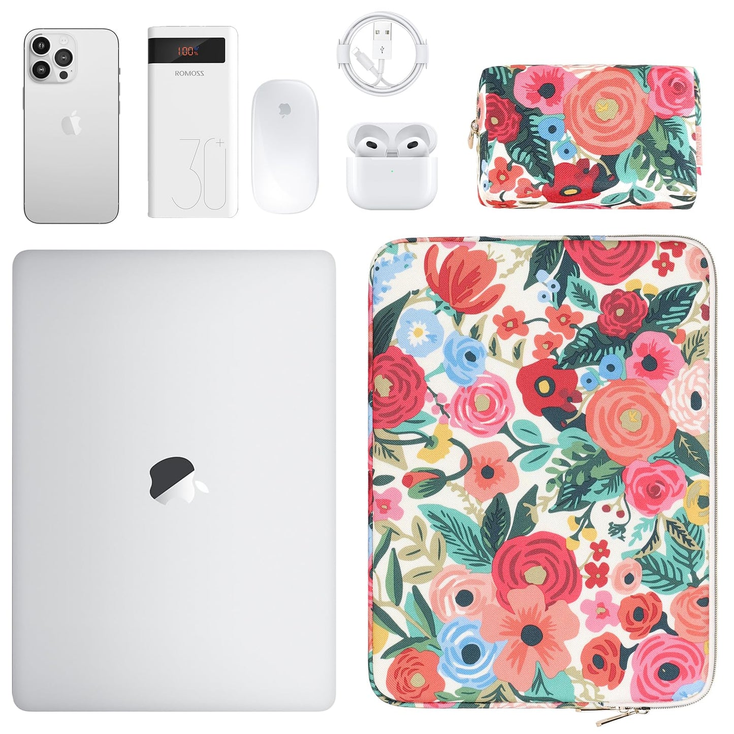 DOMISO 15.6 inch Laptop Case Sleeve Protective Cover Compatible with MacBook Pro 16 M4 M3 M2/Pro Max,15.6-16 inch HP Dell Lenovo Chromebook,Waterproof Computer Cases Bag with Accessory Pouch,Rose - color: Rose, size: 15.6 inch