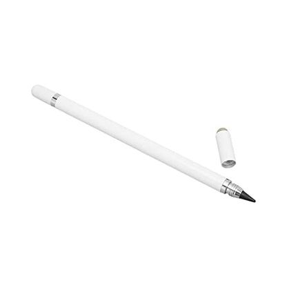 3 in 1 Stylus Pen, Universal Capacitive Stylus with 3 Replaceable Tips, No Battery Needed Touch Screen Pen fo Tablet, Phone, Drawing & Writing (White)