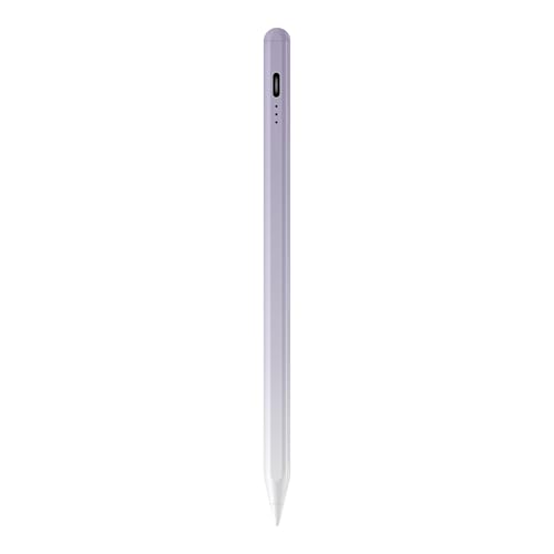 Stylus Pen, Active Stylus Pen Compatible for iOS and Android Touchscreens/Phones, Rechargeable with Dual Touch Screen, Stylus Pencil for A-pple/Android/Tablet, 16.5CM，Purple - color: Purple