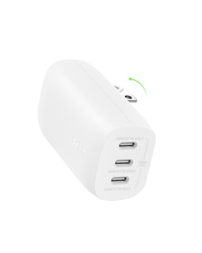 Belkin 3-Port USB C Charger Block 67W - PPS, USB-C PD3.1 Super Fast Charging Charger - Samsung Galaxy S25, Apple iPhone 17, Air, Pro, MacBook, AirPods, Apple Watch, Nintendo Switch 2 & More - White - style: White