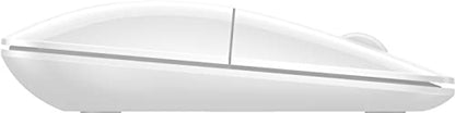 HP Z3700 Wireless Mouse, White, Slim, Multi-OS & Device Compatibility, 2.4 GHZ Connectivity, Multi-Surface Technology, Blue LED 1200 dpi Optical Sensor, Up to 16 Months Battery Life - color: White