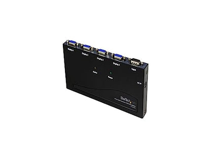 StarTech 4-Port VGA Video Splitter - 2048x1536 at 80Hz - TAA (ST124PRO) | Displays 1 VGA source on 4 monitors, 300MHz high video bandwidth, DDC compatible, Daisy chainable - style: 4 Port