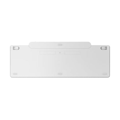 Lenovo 800 Self-Charging Bluetooth Keyboard, Uses Ambient Light for Charging, Bluetooth 5.1, Supports 3 Devices, Battery Free, Wireless, White - color: White