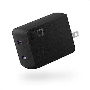 120W USB-C Charger Block, Compact 2-Port GaN Charger with Dual USB-C, High Wattage PD Fast Charging Adapter for MacBook Pro, Windows Laptop, iPhone 15/16, Android, Tablet, NovaPort DUO II 120W (Black) - color: Black