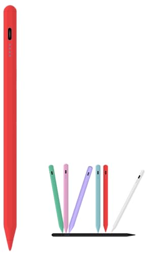 Stylus Pen for Samsung Galaxy Tab A11/A11+/A9/A9+/A8/A7 Lite, Magnetic Capacitive Pen with Fast Charging & 8H Long Battery, Universal for iPad iPhone Android Touch Screens, Red - color: Red