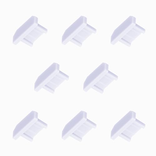 10 PCS Micro USB Port Anti-dust Plugs, Silicone Covers Caps Stoppers, Port Protector for PC Laptop Notebook Computers, Other Devices, 0.26 x 0.09 (LxW) - size: Micro USB/Transparent/10 PCS