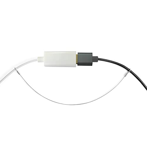 5 Pack Adjustable Cable Tether Universal Computer Adapter Lock Kit DIY Kit Stainless Steel wiht Nylon Coat Tether Computers/Dongles/HDMI/VGA/DP/Mac Adapter - size: 5