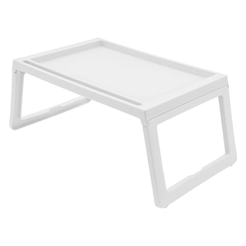 6 pcs Portable Bed Desk, 25.6x14x10.6 in Folding Lap Table Large Tray & Cutout Support Legs Foldable Laptop Desk Tray Folding Table for Reading Writing, Sofa & Floor, Black