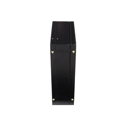 HomeStock Seaside Style Large Expandable Faux Leather Attach Case Executive Business Case Featuring Ample Storage And Distinctive Matte Finish, 17.75" L X 12.88" H X 5.5" W Black - color: Black