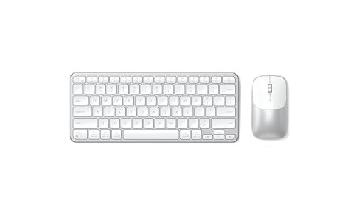 Satechi Wireless Keyboard and Mouse Combo, Slim CEX1 with Multi-Device Bluetooth Pairing and USB-C Receiver Connectivity, Designed for Compact Multi-Device Workspaces, Silver - color: Silver, size: Combo