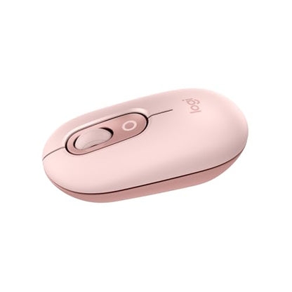 Logitech POP Mouse, Compact and Portable Wireless Bluetooth Mouse - Rose | Compact, portable, programmable buttons, easy-switch between up to 3 devices, laptop, tablet, PC - color: Rose