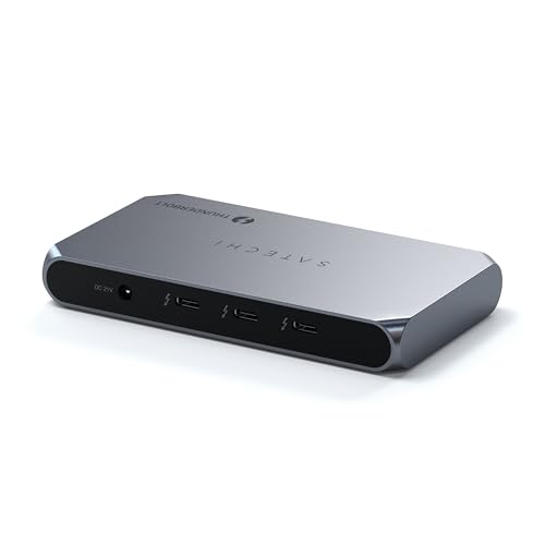 Satechi Thunderbolt 4 Dock Slim Hub Pro, USB C 100W Charging, Single 8K or Dual 4K Display, 4 Thunderbolt 4 Ports, USB 3.2 Gen2, for Mac/Windows, MacBook Air/Pro, Dell, Surface, Lenovo - style: Thunderbolt 4 Slim Pro Hub - 96W
